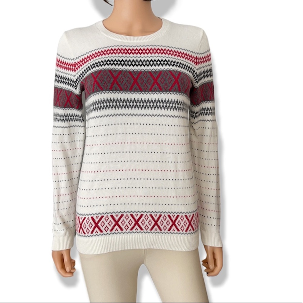 Talbots pattern pullover sweater - image 1
